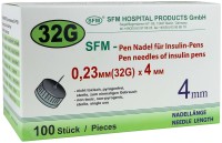 Иглы для инсулиновых шприц ручек SFM 32G (0.23 х 4 мм) 100 штук