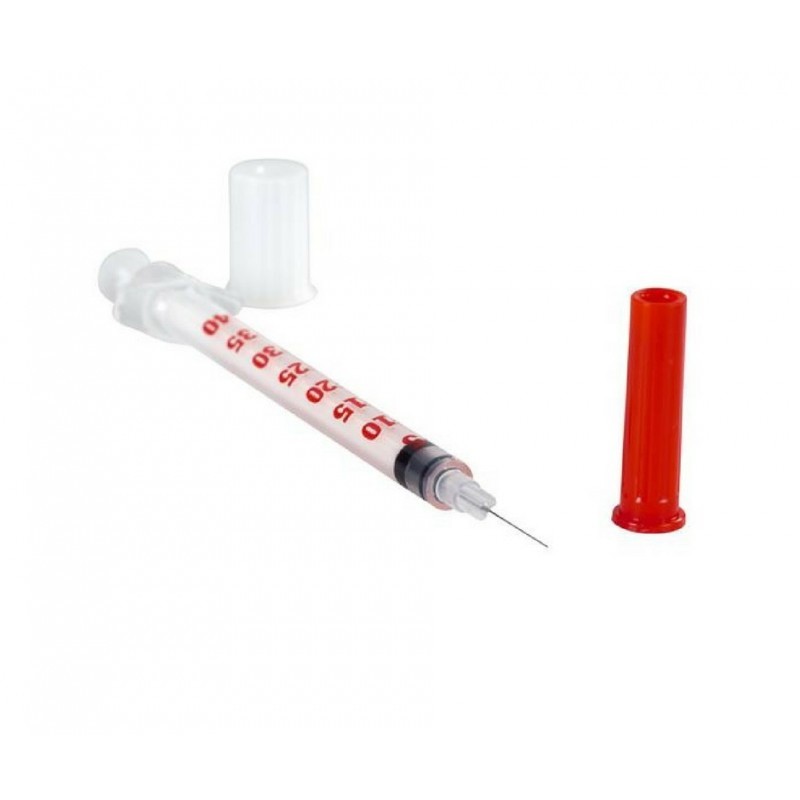 Инсулиновый шприц 1 мл U40 с интегрированной иглой BD Micro-Fine Plus 29G 0,33 x 12,7 мм, Becton Dickinson, 100 штук