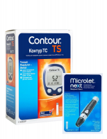 Глюкометр Контур ТС (Contour TS) + прокалыватель Microlet Next (Микролет Некст) 