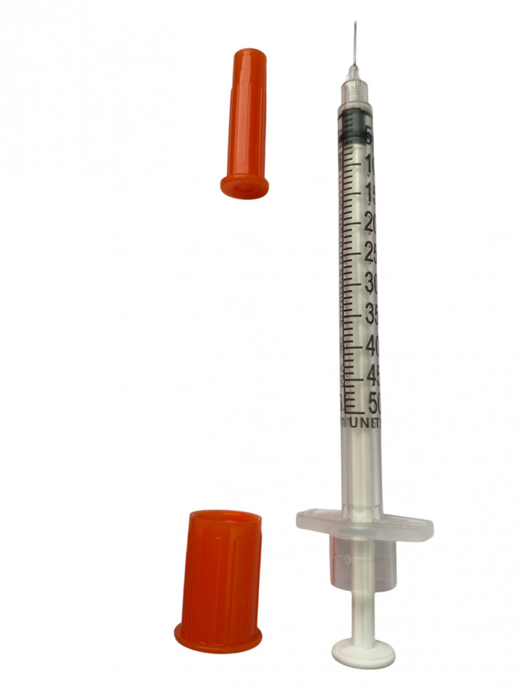 Инсулиновый шприц 0,5 мл с интегрированной иглой U100 30G 0,30 x 8 мм Vogt Medical Германия 100 штук