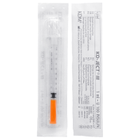 Инсулиновый шприц U100 1 мл с интегрированной иглой 30G 0,3 x 13 мм, KD JECT, Германия, 100 штук