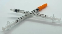 Инсулиновый шприц 1 мл с интегрированной иглой U100 30G 0,3 x 13 мм, Vogt Medical, Германия, 100 штук
