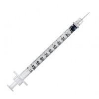 Инсулиновый шприц 1 мл с интегрированной иглой U100 30G 0,3 x 13 мм, Vogt Medical, Германия, 100 штук