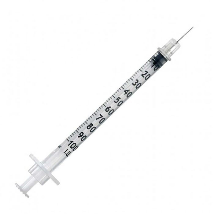 Инсулиновый шприц 1 мл с интегрированной иглой U100 30G 0,3 x 8 мм, Vogt Medical, Германия, 100 штук