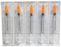 Инсулиновый шприц 1 мл с интегрированной иглой U100 30G 0,3 x 8 мм, Vogt Medical, Германия, 100 штук