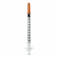 Инсулиновый шприц 1 мл с интегрированной иглой U100 29G 0,33 x 13 мм, Vogt Medical, Германия, 100 штук