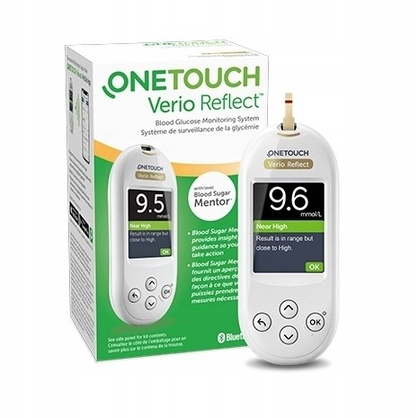 Глюкометр One Touch Verio Reflect + 100 тест-полосок + 10 ланцетов + ручка для прокалывания