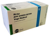 Иглы для шприц ручек 31G 0,25 х 4 мм универсальные Vogt Medical (Вогт Медикал) 100 штук