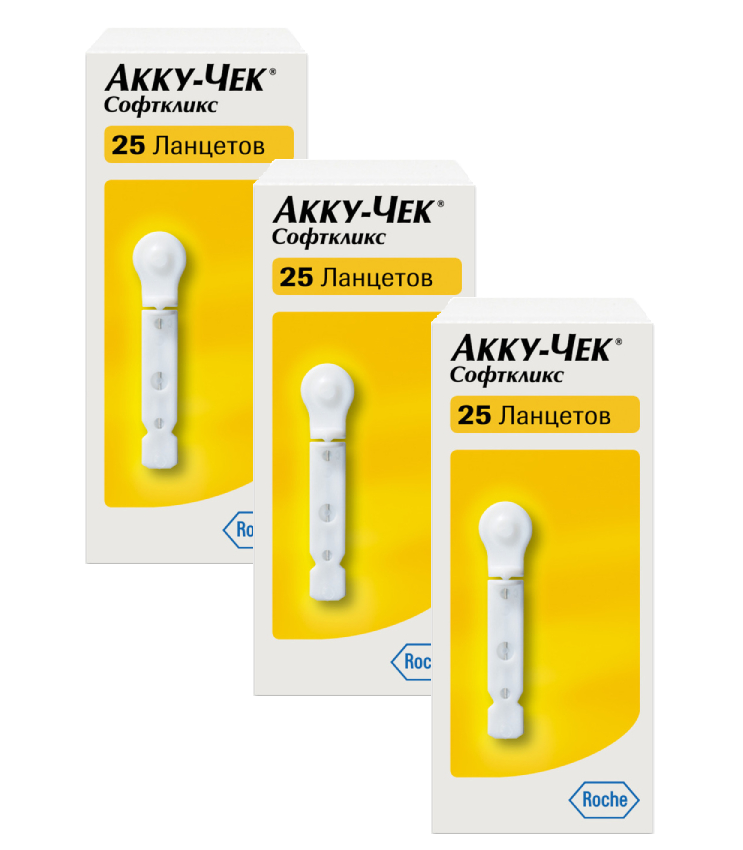 Ланцеты Акку-Чек Софткликс 75 штук