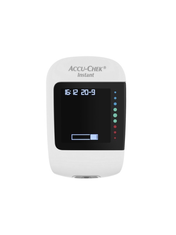 Глюкометр Акку-Чек Инстант (Accu-Chek Instant) с ручкой для прокалывания + 10 тест полосок + 10 ланцетов + чехол