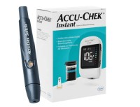Глюкометр Акку-Чек Инстант (Accu-Chek Instant) с ручкой для прокалывания + 10 тест полосок + 10 ланцетов + чехол