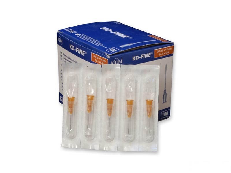Игла инъекционная 26G (0,45 х 12 мм) KD-Fine (КД Файн), Германия, 100 штук