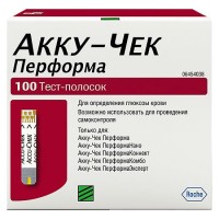 Тест-полоски Акку-Чек Перформа 100 штук (большая упаковка)