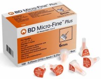 Иглы для инсулиновых шприц-ручек BD Micro-Fine Plus 31G (0,25 x 6 мм) 100 штук
